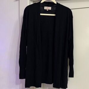 Laurie Felt Black Open Front Cardigan